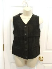 Nwt  Savannah  Black  Suede Vest Size Small