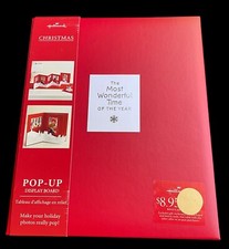 Hallmark Christmas Book Pop Up Photo Album Most Wonderful Time Year NEW