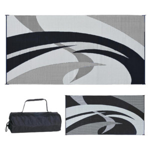 Reversible Mats 159181 9 x 18ft Mat - Black/White