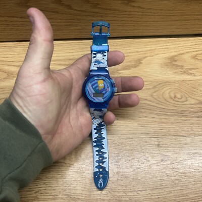 The Simpsons Bart Cool Your Jets Man  Talking Digital Watch 2002 Burger King