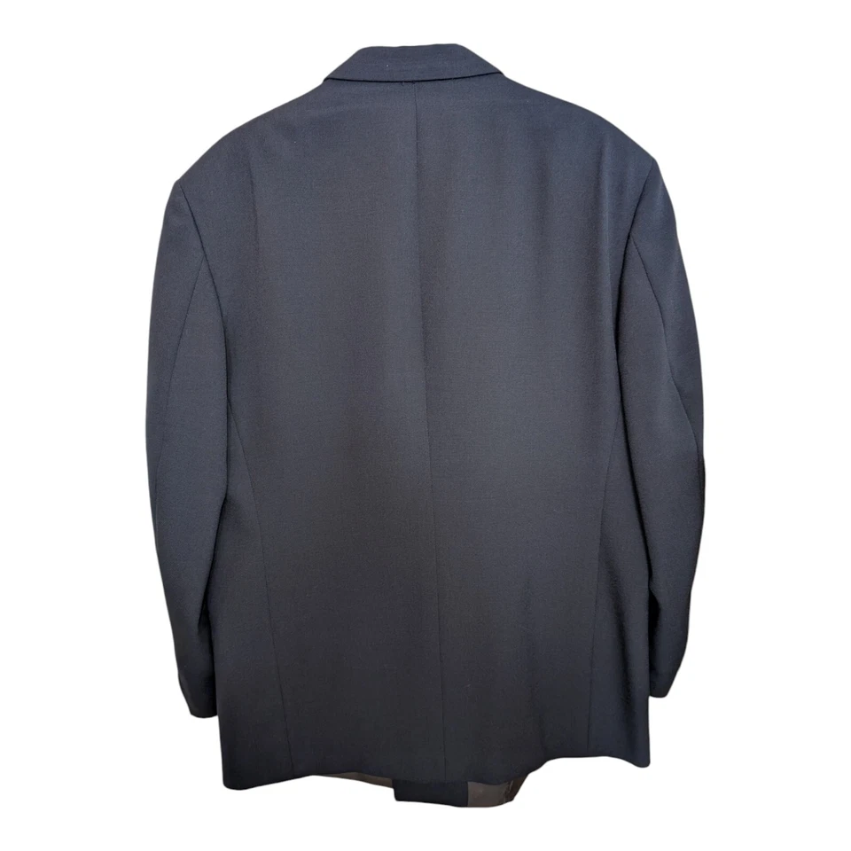Vtg Pierre Cardin Double Breasted Dark Navy Blue Sport Coat Mens Size 44L EUC - Image 2 of 4