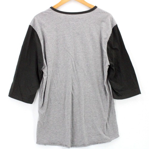 Brixton Shirt Mens Gray 3/4 Sleeve Big Logo MFG Graphic Crewneck Cotton Size XL - Picture 7 of 9