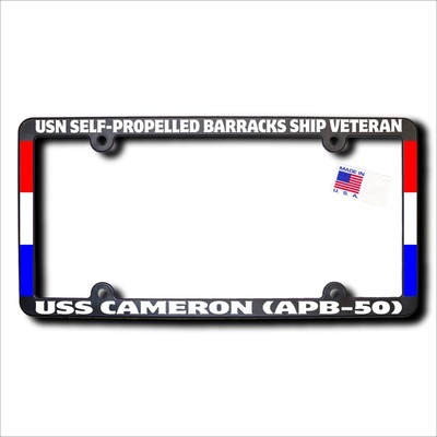 USN Self-Propelled Barracks Ship Vet USS CAMERON (APB-50) REFL TEXT & RBNS Frm