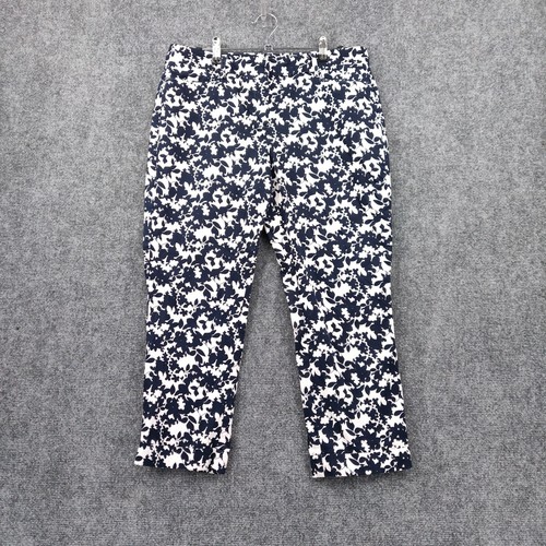 White Capri Mid Rise Floral 7th Avenue 