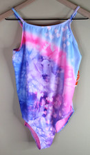 Wonder Nation Girls Unicorn and Hearts One Piece Swimsuit Size L 10-12