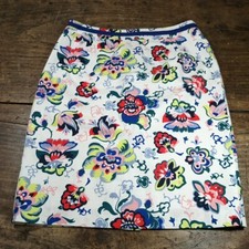 Boden Womens Sz 10R Skirt Pencil Lined Cotton Blend Kensington Floral
