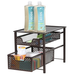 2-Tier Stackable Kitchen Houseware Slide Basket Organizer ...