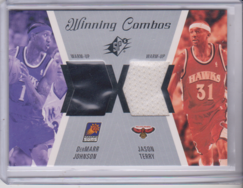 2003-04 SPx DeMarr Johnson Jason Terry Winning Combos Dual warmup Suns- Hawks - Picture 1 of 2