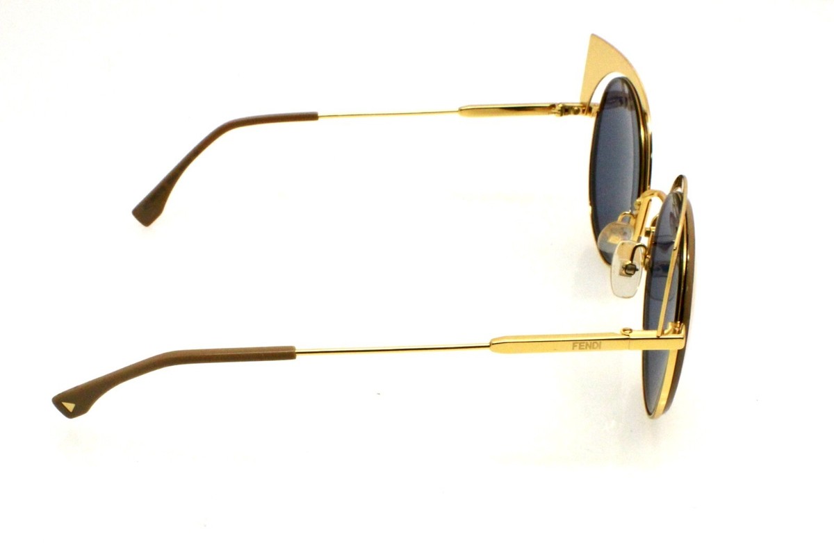 Fendi FF0177/S001YELLOW GOLD Cat-Eye Mirrored Sunglasses For Women Amazon.com: Fendi FF 0177 001 Eyeshine Yellow Gold Metal Cat  main image 3