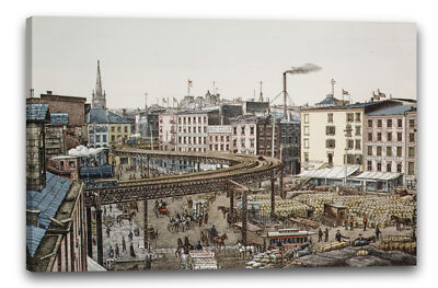 Kunstdruck Charles Magnus & Gesellschaft - Coenties Slip, New York - Down Town