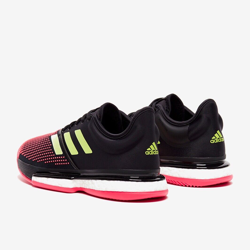 adidas SoleCourt Women's Tennis Shoe Black/Hi-Res Yellow G26297 Size 5 eBay