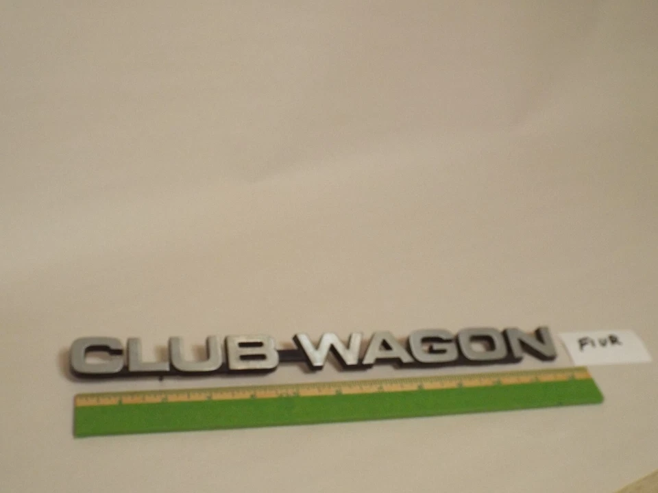 Emblema Club Wagon 1989 1990 1991 Ford Econoline Van E150 E250 E350 insignia moldura R Foto 2 de 4
