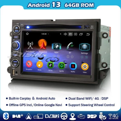 8 Kern Android 14 Navi Autoradio Carplay Ford Freestar Shelby Milan Sable Escape - Bild 1 von 4