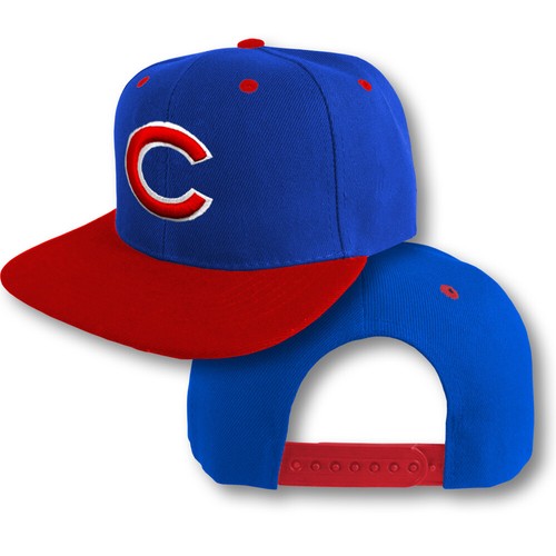 Chicago Cubs Snap Back Cap Hat Embroidered Chi Adjustable Flat Bill Men - Picture 7 of 7