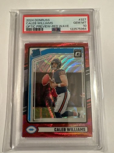 2024 Donruss Optic Caleb Williams Red Wave PSA 10