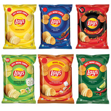 Lays Crisps 6 Flavours 48g | Classic Salted, Chille Lemon, West Indies