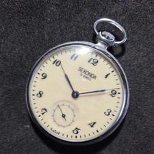 Vintage metal Sekonda 18 jewels Pocket Watch W/O Ref4311