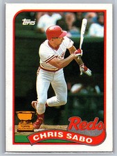 1989 Topps Chris Sabo #490 Cincinnati Reds All Star Rookie Trophy Baseball