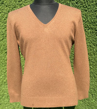 Damen Luxus Kaschmir Loro Piana Slim Fit Pullover Pulli V-Ausschnitt Gr. 48 L XL