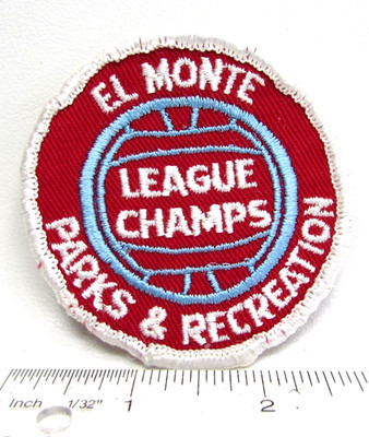 Vintage El Monte Parks & Recreation Patch Volleyball League Champs California