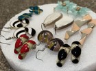 Vintage Enamel Plastic Lucite Mixed Earring Lot!!! — photo 8