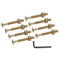 8 StüCk M8 Schrauben Muttern Unterlegscheiben Set, M8X75Mm Sechskantschrauben Mi