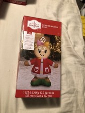 Holiday Time 4 Ft Christmas Gingerbread Girl Airblown Inflatable Decoration NEW