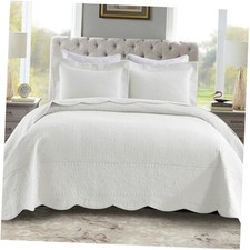 3-Piece 100 Cotton Oversized Oversized King 118"Wx106"L Tg Bright White