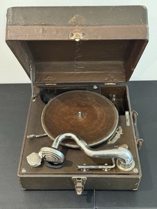 Antique Watchtower Portable Phonograph Works