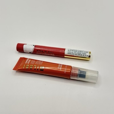 Milani Cheek Kiss Liquid Blush Glow 110 Luminoso & Plumping Lip Balm Glossy Full