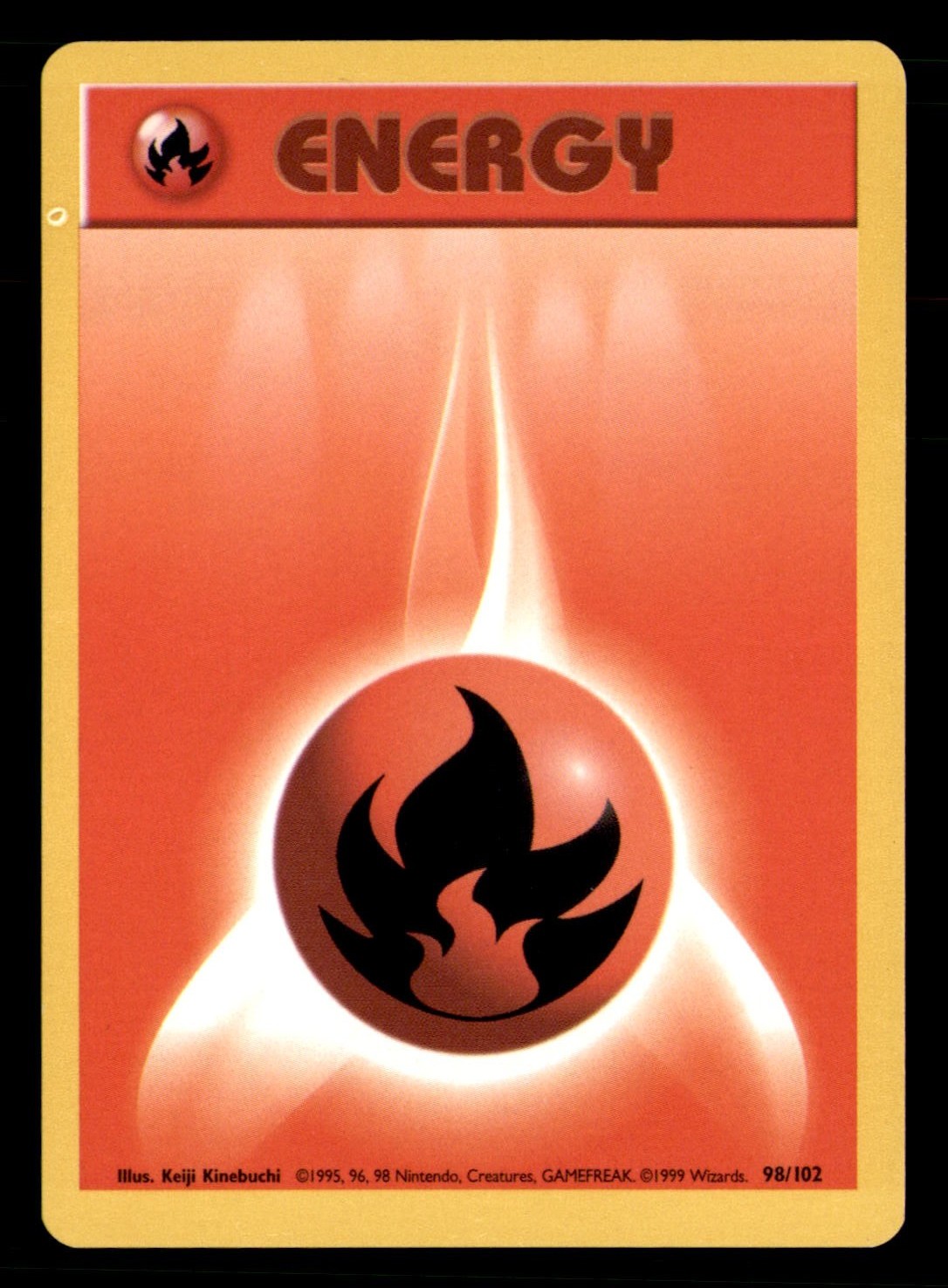 Fire Energy 98/102 Common Base Set Unlimited Pokemon Lightly Played