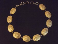 Vintage Concho Belt Womens, Navaho Style, 36" Long