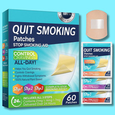 3-in-1 Quit Smoking Patches 21mg/14mg/7mg - 60 Patches Nicotine Aid