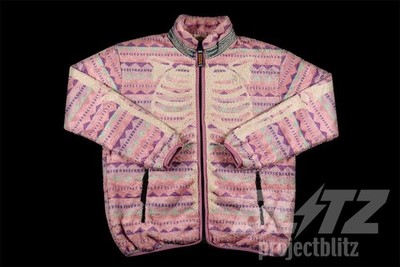 kapital ボーン　ボアジャケット　size3 Kapital Ashland Stripe & Bone Fleece Zip Blouson Pink | SOMEWHERE®