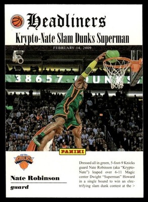 2009-10 Panini Headliners Nate Robinson New York Knicks #2