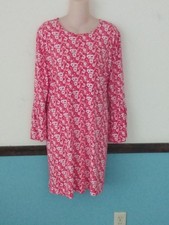 🌺 MICHAEL KORS Womens Size XL Pink  White Floral Long Bell Sleeve Dress Stretch