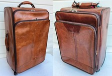 MontBlanc Leder Koffer Reise Trolley Travel Bag Vintage Braun Gr. S / M