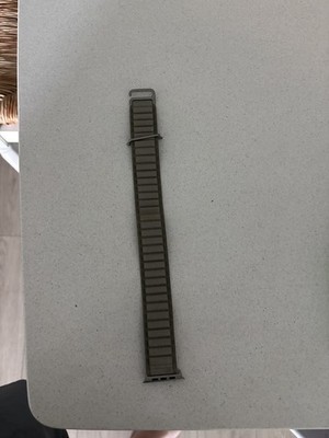 Alpine loop band for Apple Watch, Apple brand, size large, olive