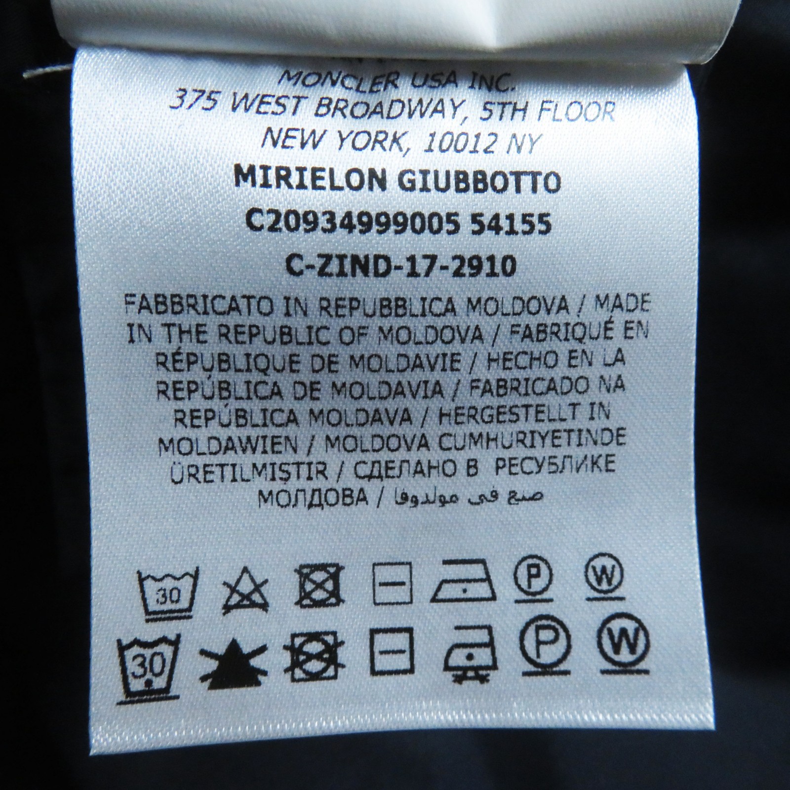 MONCLER down coat MIRIELON Beautiful silhouette with patch Navy Nylon Women 00 thumbnail 14