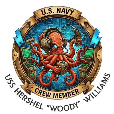 USS Hershel ''Woody'' Williams Crew Member ESB Veteran Navy Gift 4'' Vinyl Decal