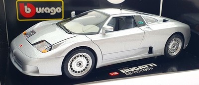 Burago 1/18 Scale Diecast 3045 - 1991 Bugatti EB 110 - Silver