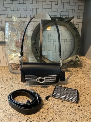 Coach Tabby 20 Iridescent Crystals Black Glovetanned Leather CX216