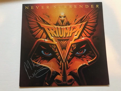 TRIUMPH Never Surrender LP  AUTOGRAPHED