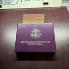 1992 Ben Franklin Firefighters Uncirculated Silver Medal 1 oz .999 Round