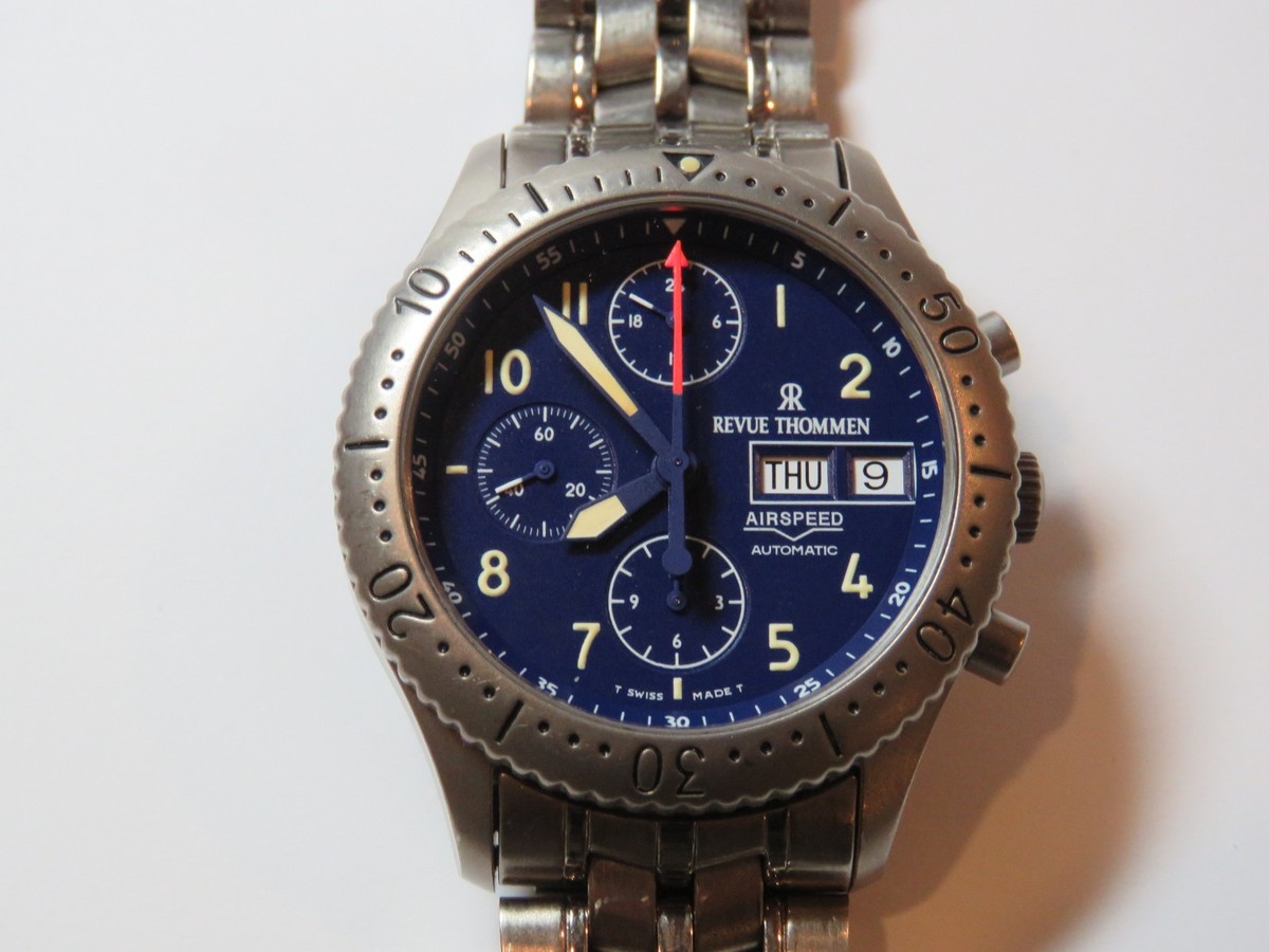 Revue Thommen Airspeed Automatic Chronograph Watch, Lemania 5100