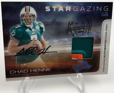 CHAD HENNE ROOKIE JERSEY AUTO RARE/25 Card 2008 STAR GAZING DOLPHINS MICHIGAN. rookie card picture