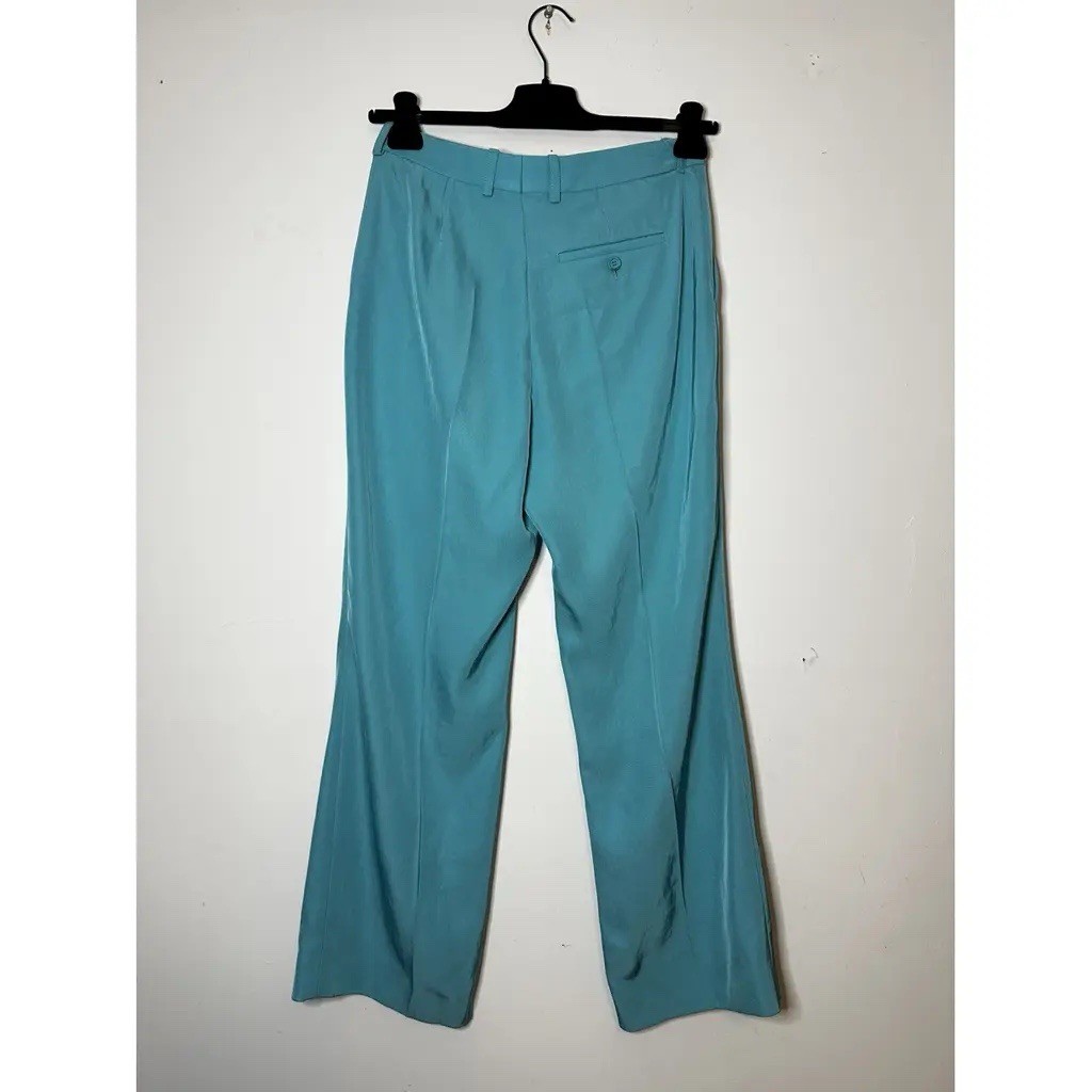Balenciaga Teal Cotton Pant Trousers Size XS New With Tags