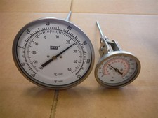 Lot Of 2 Wika SS Thermometers 1-5 Face, 1-3 F...