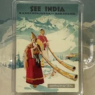 1/2 Oz  .999 Silver Vintage Mini Posters See India Silver Coin