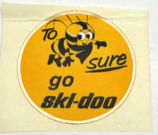 Vintage SKI-DOO Advertising Decal Sticker To Bee Sure Go Skidoo 3" Snowmobile